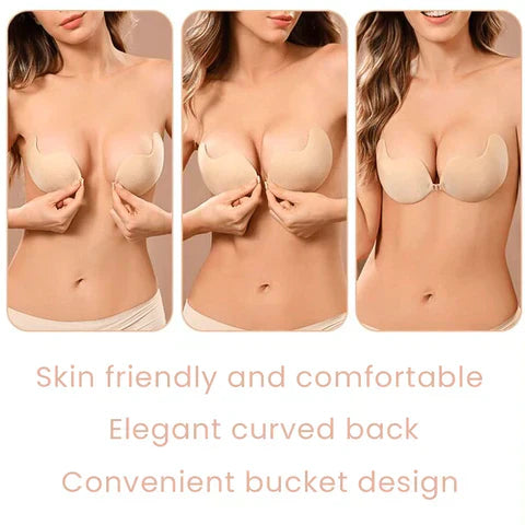 🔥 ONLY $9.95 TODAY🔥 Invisible Push Up Strapless Sticky Bra